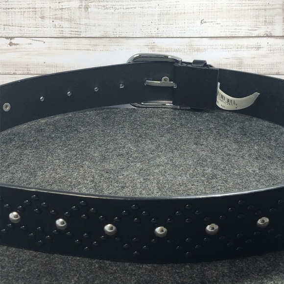 Style & Co Studded Pattern Belt Black 28-32” As Is - Picture 3 of 10